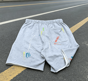 Custom High Quality Men's Vintage Casual 100% Cotton Breathable Elastic Waist Printed Logo OEM Service <b>Shorts</b> - Product Image 4