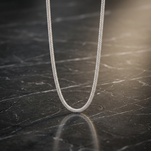 Collier chaîne en argent pour homme, design élégant à maillons, bijoux de mode en argent fin pour pull, tenue décontractée, réglable, cadeau pour homme - Product Image 4