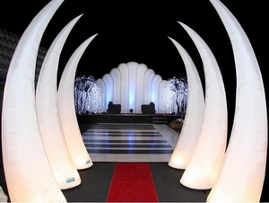 Kích thước tùy chỉnh <span class=keywords><strong>Inflatable</strong></span> ngà ngà đèn LED <span class=keywords><strong>Inflatable</strong></span> trụ cột thắp sáng <span class=keywords><strong>Inflatable</strong></span> <span class=keywords><strong>Cone</strong></span> cho trang trí đám cưới tổ chức sự kiện - Product Image 5