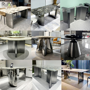 Hình Bầu Dục Gương Bảng Cơ Sở Thép Không Gỉ Bàn Ăn Cơ Sở Trang Trí Kim Loại Khung Đồ Nội Thất Chân Bền Có Thể Tháo Rời Kim Loại Bảng Chân - Product Image 4