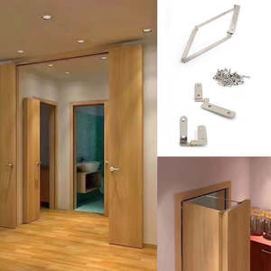 Quincaillerie de porte pliante en acier inoxydable 304 au design moderne, système silencieux de haute qualité pour chambre, salon, cuisine et hôtel - Product Image 3