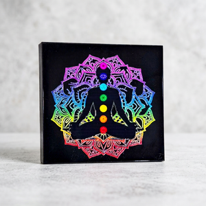 Posavasos de Obsidiana Negra Natural de Alta Calidad con Grabado 3D de Sombra, Geometría Sagrada, Feng Shui, Orgón del Amor, Cristal Curativo de Ágata - Product Image 1