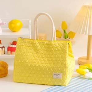 Bolsa Térmica Personalizada Color Crema para Almuerzo, Ideal para Estudiantes y Trabajadores, para Llevar Comidas, Bolsa Aislante de Papel de Aluminio para Alimentos, Bolsa Refrigerante para Bento - Product Image 2