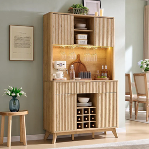 Luxury Modern <b>Bar</b> <b>Cabinet</b> in with Spacious Drawer Wine Storage Shelves Freestanding Home Furniture Na Luxury Modern <b>Bar</b> <b>Cabinet</b> - Product Image 5