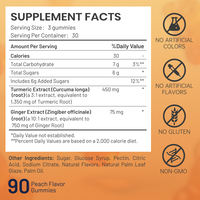 Gummies à la curcumine avec extrait de curcuma |   Complément alimentaire antioxydant et pour la mobilité des articulations |   Formule personnalisée en marque blanche OEM ODM