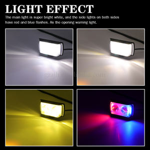 Blanco Amarillo Dual Color Moto Spotlight 12-80V Aluminio completo MINI Luces de conducción Moto Bike Light <span class=keywords><strong>para</strong></span> motocicleta - Product Image 5