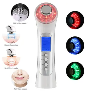 LED Beauty Personal Care Products 5in1 RF EMS Ultrasonic Vibration Ion Face Beauty Skin Care Face Beauty Equipment
