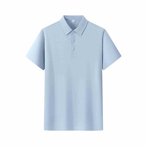 เสื้อโปโลโปรโมชั่น สีฟ้า ผ้าฝ้าย ใส่สบาย ระบายอากาศได้ดี ทรงหลวม เหมาะสำหรับชุดยูนิฟอร์มบริษัท - Product Image 1