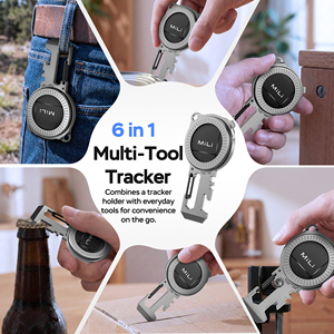 Porte-clés intelligent multifonctionnel MiLi avec traceur GPS intégré, outil EDC 6-en-1 avec ouvre-bouteille, compatible avec IOS et Android Find My - Product Image 6