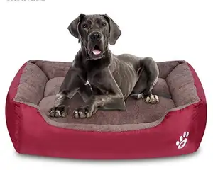 직사각형 빨 애완 동물 침대 회사 통기성 코튼 온난화 정형 외과 큰 개 침대