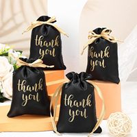 Pochette d'emballage en satin noir avec cordon de serrage, personnalisable avec logo de marque imprimé, recyclable, pour extensions de cheveux, approvisionnement en gros direct usine