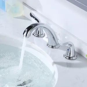 Luxury UPC Bathroom Faucet 8 Inches Widespread Basin Mixer Faucet 2 Handles Hot And Cold Mixer Griferia Torneira