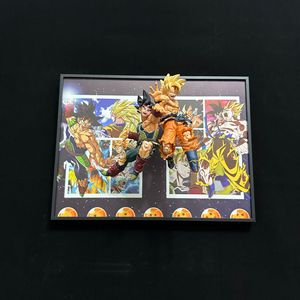 Cornice Shadow Box in PVC con Statuetta Anime Stile Fighter, Sfera di Cristallo LED da 41cm, Espositore 3D da Parete per Casa e Sala Giochi - Product Image 4