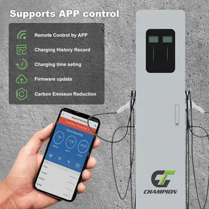 ร้อนขายตั้งพื้น EV Charger 2*3.5KW/2*7KW/2*22KW ประเภท 2 ใหม่ยานพาหนะพลังงาน AC EV Charger