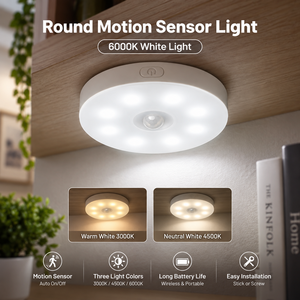 Luz LED Recargable con Sensor de Movimiento para Gabinete, 3 Colores, Tipo C, Magnética, para Armario, Guardarropa, Escalera, Directo de Fábrica - Product Image 1