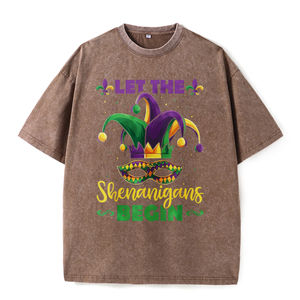 เสื้อยืดสีดำผ้าฝ้าย100% สำหรับผู้ชายหมวกตัวตลกมาร์ดิกราส์คอสตูมสำหรับงานฉลองเทศกาลเครื่องแต่งกายสนุกๆ - Product Image 2