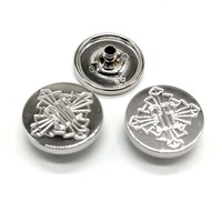 Kancing Tekan Logam Vintage Ramah Lingkungan 18mm Desain Bunga Emas untuk Tas Tangan Abaya Celana Training Kemeja Baju Bayi
