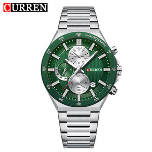 Montre à quartz CURREN 8481 pour homme, avec aiguilles lumineuses, calendrier, style business, montre-bracelet de luxe en acier inoxydable - Product Image 4
