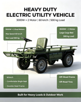 Véhicule utilitaire électrique tout-terrain EIFI Steel, véhicule utilitaire agricole tout-terrain, ATV électrique, quad 4 roues