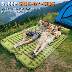 Cross-border Outdoor <b>Inflatable</b> Mattress Pad TPU Coated 10cm Thickness Foot Pump Portable Moisture-proof Camping Travel Bed Tent - Product Image 5