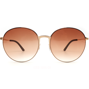 温州奢华女士太阳镜复古定制设计UV400金框聚碳酸酯镜片轻质偏光定制标志 - Product Image 1