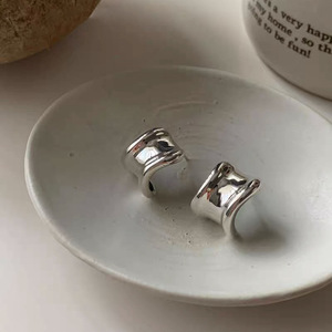 Sterling Silver <b>Cuff</b> <b>Earrings</b> Geometric Minimalist Design Everyday Wear For Women Silver Color YH0022 - Product Image 2