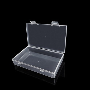Caja de almacenamiento rectangular transparente de PP de 14,5 cm para artículos de papelería, herramientas, piezas de teléfono, organizador de hardware con tapa - Product Image 1