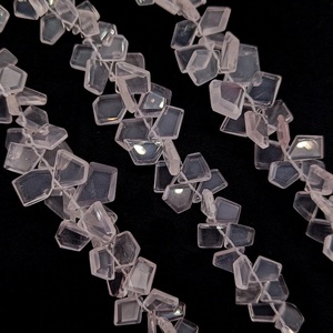 Perles de forme fantaisie en quartz rose naturel perles de pierre précieuse lisse en quartz rose perles de quartz rose pour la fabrication de bijoux - Product Image 2