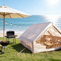 Tenda Gurun Ringan Berdensitas Tinggi, Tenda Luar Oxford PVC, Tahan Angin Tahan Air untuk Berkemah Berataraan Berat