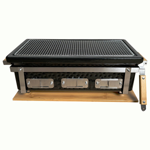 Parrilla <span class=keywords><strong>de</strong></span> Cerámica Auplex, Parrilla Hibachi Japonesa Mejorada para Acampar/Interior, Parrilla Yakitori <span class=keywords><strong>de</strong></span> Carbón con 3 Ventilaciones, Sin Humo - Product Image 1