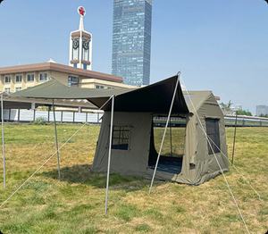 <span class=keywords><strong>Toldo</strong></span> de Lona Impermeable de Doble Capa de Algodón Resistente para Cabaña |   Refugio Portátil para Acampar al Aire Libre para Todas las Estaciones, de Fácil Montaje para Familias - Product Image 4