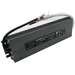 Controlador led ultradelgado e impermeable para exteriores, salida Dual de 220V, CC de 12V, 25A, 300W, luces subacuáticas IP67, fuente de alimentación conmutada
