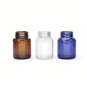 Flaconi in Vetro Ambrato a Bocca Larga di Grado Farmaceutico 60ml 75ml 120ml <span class=keywords><strong>150ml</strong></span> per Confezionamento di Compresse, Capsule e Medicinali - Product Image 2