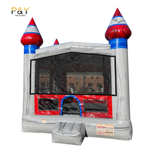 Große graue springende Hüpfburg verwendet Commercial Grade Infla table Bounce House für Kinder und Erwachsene mit Gebläse - Product Image 1
