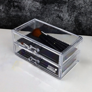 Boîte de rangement cosmétique transparente en <span class=keywords><strong>acrylique</strong></span>, boîte de rangement de bureau, boîte de rangement pour bijoux en <span class=keywords><strong>acrylique</strong></span> transparente, organisateur de <span class=keywords><strong>maquillage</strong></span> à 2 tiroirs - Product Image 3