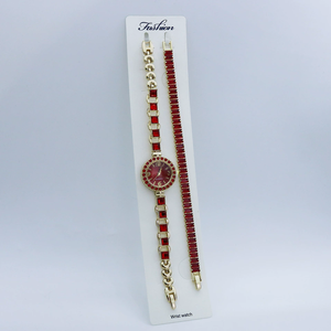 Hot New Factory Wholesale Reloj de moda para mujer Diamond Inlay Small Dial Charm Reloj de cuarzo y pulsera Set Compra a granel 2025 - Product Image 3