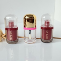 Tube de brillant à lèvres personnalisé OEM, ensemble unique vide de conteneurs pour crayon et brillant à lèvres avec grande brosse, emballage cosmétique