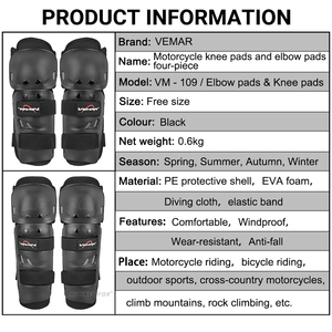 Protège-genoux et coudes de moto pour adultes Protège-genoux courts pour le patinage de motocross <span class=keywords><strong>Protection</strong></span> des engrenages de <span class=keywords><strong>protection</strong></span> pour l'<span class=keywords><strong>équitation</strong></span> - Product Image 6