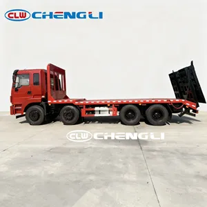 <b>Flatbed</b> Tow <b>Truck</b> Flat Bed Towing Efficient 350 HP Dongfeng Huashen 8X4 Heavy-Duty <b>Flatbed</b> <b>Truck</b> - Product Image 2
