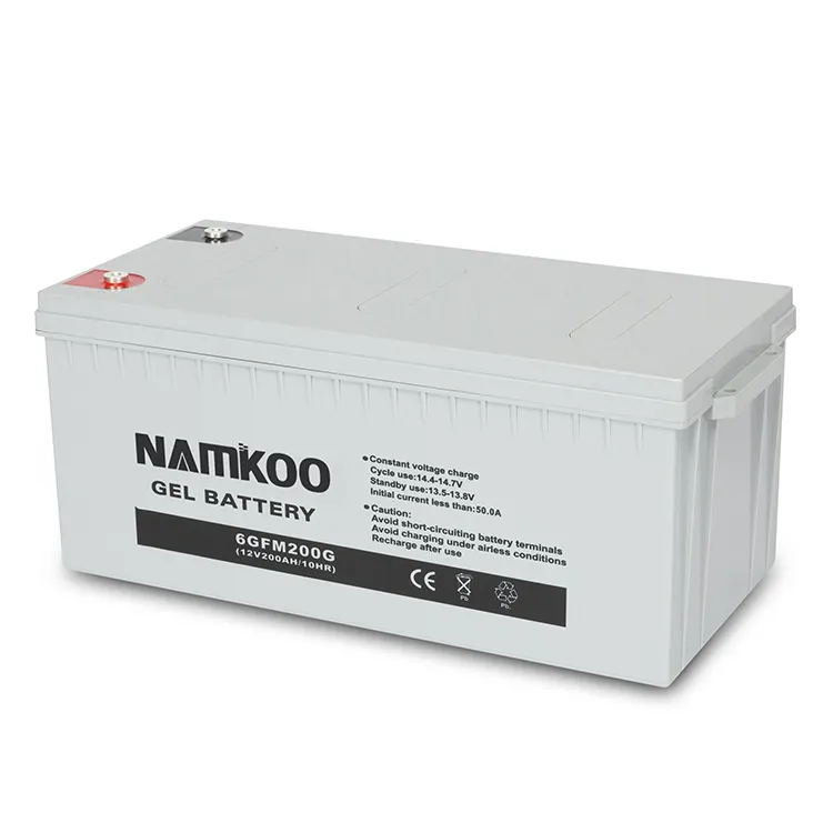 Namkoo 12V 200 Amp 젤 배터리 12V 200A 태양 전지 공장