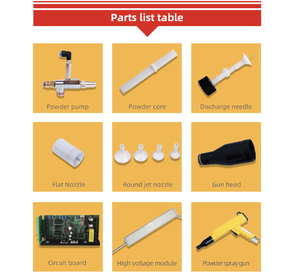 Piezas de pistola de recubrimiento en polvo Manual electrostático Nordson <span class=keywords><strong>Wagner</strong></span>, equipo de recubrimiento de Poder, motor de aluminio personalizado proporcionado 45 8 Bar - Product Image 6