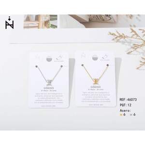 Tobillera de acero inoxidable con colgante de gemelos para mujer, joyería de moda - Product Image 1