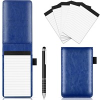 Libreta de Bolsillo A6 con Logotipo Personalizado, Encuadernación Cosida en PU, Mini Libreta Portátil de Negocios con Portaplumas para Oficina y Escuela
