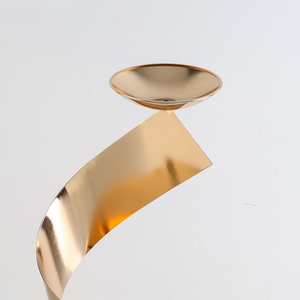 Mesa Auxiliar de Hierro Dorado en Forma de S para Eventos, Soporte para Flores, Centro de Mesa para Bodas, Ecológico, Guía para Grandes Eventos - Product Image 3