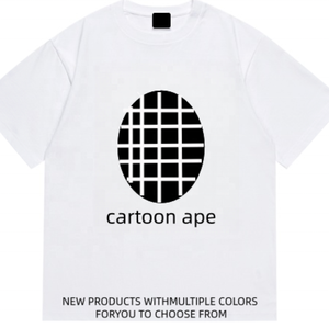 T-shirt Designer Bapees Version Haute Qualité 1:1 pour Homme, en Tissu Tricoté 100% Coton Uni, Décontracté, Respirant, Anti-boulochage, Manches Courtes, Tendance - Product Image 3