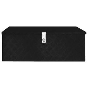 Black Aluminum Storage <b>Box</b> 35.4x18.5x13.2 <b>Tool</b> Organizer Garage Use Waterproof Closure - Product Image 4