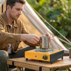 ポータブルコイルシングルバーナー電気ストーブ201ステンレス鋼イエローシングル電気ホットプレート - Product Image 6