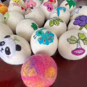 Suavizante de discos y bolas de secador de fieltro de lana de Nueva Zelanda orgánico Natural Premium XL reutilizable para secador, potenciador de tela de lavandería - Product Image 6