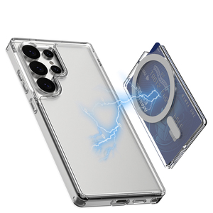 Porta Tarjetas Magnético Transparente de Plástico PC para Teléfono Móvil, Imán de un Toque, Acepta 2 Tarjetas, Diseño DIY - Product Image 5