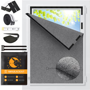 Rideaux occultants DIY découpables DaiRui avec attaches auto-agrippantes, stores temporaires sans perçage pour appartement - Product Image 1